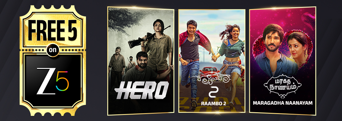 South Indian Comedy Adventures featuring Hero, Raambo 2 and Maragadha Naanayam on Zee 5